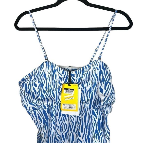 NEW Diane Von Furstenburg x Target Sea Twig Blue and White Tube Top XL - Picture 8 of 12